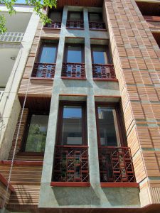 Execution project of brick facade of residential building - Sohrevardi, Tehran azarakhsh brick