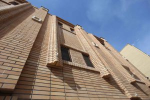Rustic Brick Facade Construction Project, Residential Building-Isfahan azarakhsh brick