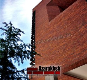 facade brick project of engineering system building - Qazvin azarakhsh brick