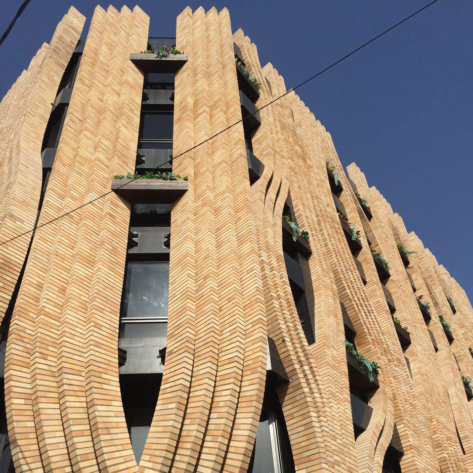 Brick Facade Implementation Project Behtash Sepahan Company Building - Isfahan azarakhsh brick