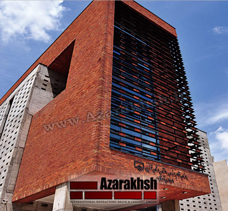 facade brick project of engineering system building - Qazvin azarakhsh brick
