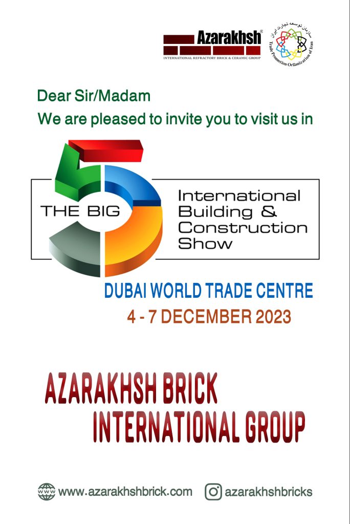 Azarakhsh facade refractory brick at the international exhibition of construction industry in BIG5 dubai