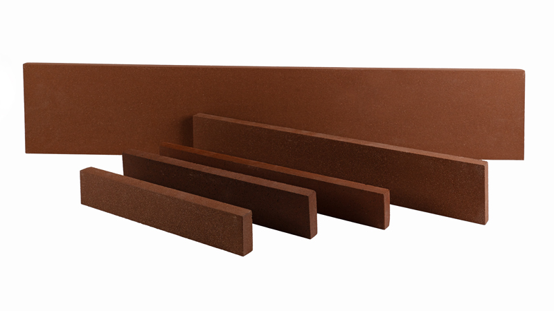 Various sizes of Azarakhsh brown facing refractory bricks