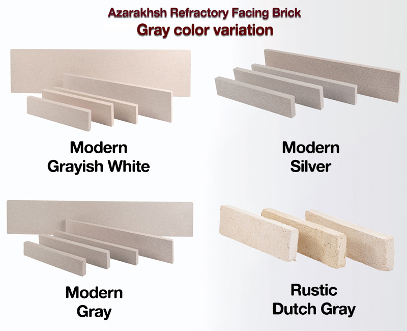Azarakhsh brick facade gray color variation