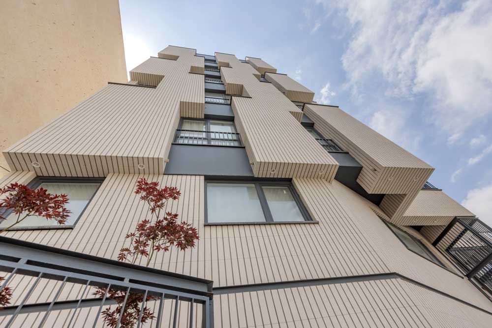 Brick façade building