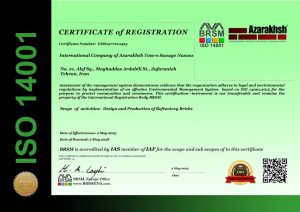 ISO 14001 certification-Azarakhsh facade brick