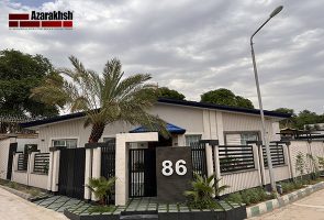 Villa with Azarakhsh white brick facade