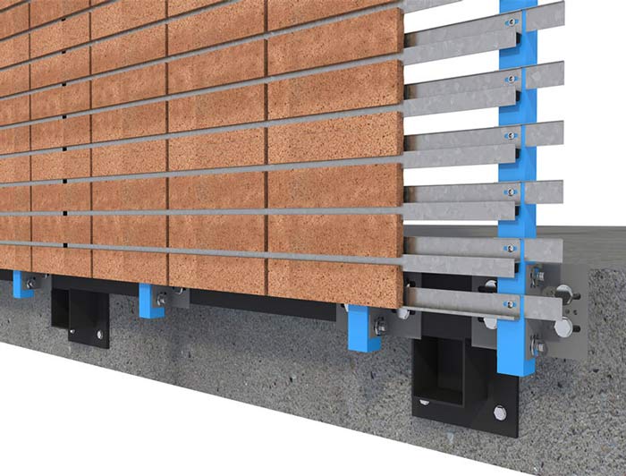 Dry brick installation
