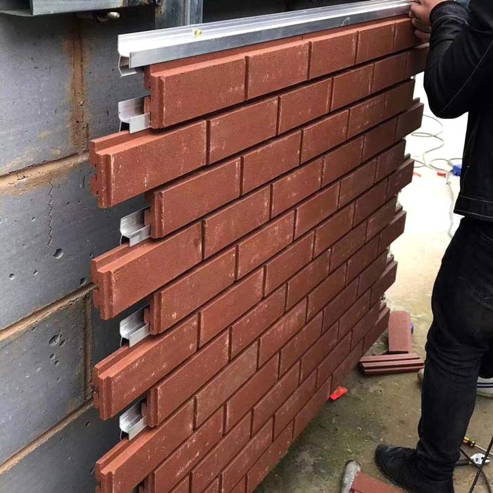 Dry brick installation