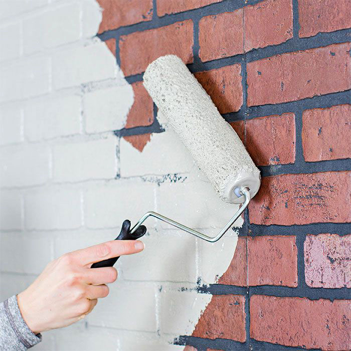 Painting brick white