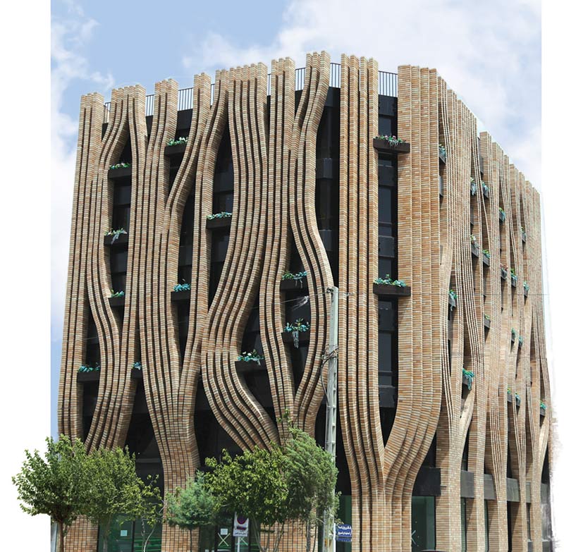 parametric facade design with Azarakhsh brick