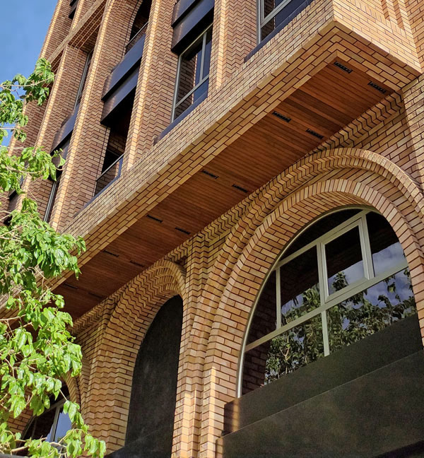 Azarakhsh brick facade building